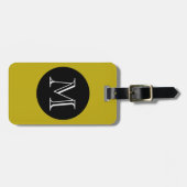 CHIC LUGAGE/BAG LABEL_191 GEEL/ZWARTE/MONOGRAM BAGAGELABEL (Voorkant horizontaal)