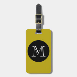 CHIC LUGAGE/BAG LABEL_191 GEEL/ZWARTE/MONOGRAM BAGAGELABEL