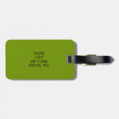 CHIC LUGAGE/BAG LABEL_66 GROEN/ZWARTE/MONOGRAM BAGAGELABEL (Achterkant horizontaal)