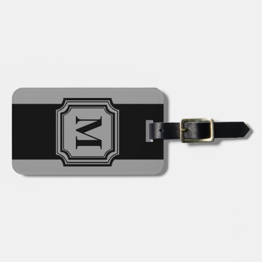 CHIC LUGAGE/BAG LABEL_ BLACK/GRAY BAGAGELABEL (Voorkant horizontaal)