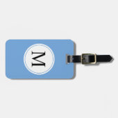 CHIC LUGAGE/BAG LABEL_MODERN 153 BLUE/WITTE/ZWARTE BAGAGELABEL (Voorkant horizontaal)