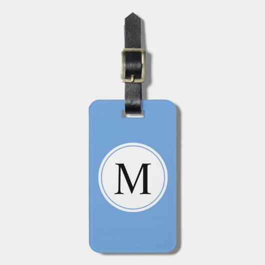 CHIC LUGAGE/BAG LABEL_MODERN 153 BLUE/WITTE/ZWARTE BAGAGELABEL (Voorkant verticaal)