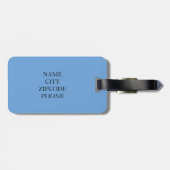 CHIC LUGAGE/BAG LABEL_MODERN 153 BLUE/WITTE/ZWARTE BAGAGELABEL (Achterkant horizontaal)