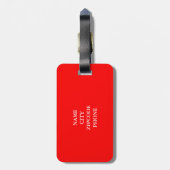 CHIC LUGAGE/BAG LABEL_ZIPCODE_RED BAGAGELABEL (Achterkant verticaal)