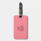 CHIC LUGGAGE/BAG LABEL_MODERN 29 PINK TASSELS BAGAGELABEL (Achterkant verticaal)