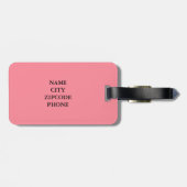 CHIC LUGGAGE/BAG LABEL_MODERN 29 PINK TASSELS BAGAGELABEL (Achterkant horizontaal)