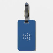 CHIC LUGGAGE/BAG LABEL_MODERN "Mr." BLUE/BLACK Bagagelabel (Achterkant verticaal)