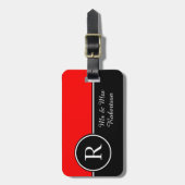 CHIC LUGGAGE/BAG LABEL_MODERN "Mr. &Mrs." 01 RED/B Bagagelabel (Voorkant verticaal)