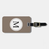 CHIC LUGGAGE/BAG LABEL_MODERN SOFT BROWN/WHITE/BLA BAGAGELABEL (Voorkant horizontaal)