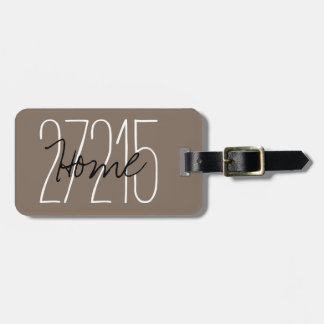 CHIC LUGGAGE/BAG LABEL_ZIPCODE_502 SOFT BROWN BAGAGELABEL