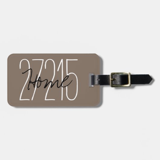 CHIC LUGGAGE/BAG LABEL_ZIPCODE_502 SOFT BROWN BAGAGELABEL (Voorkant horizontaal)