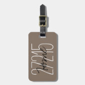 CHIC LUGGAGE/BAG LABEL_ZIPCODE_502 SOFT BROWN BAGAGELABEL (Voorkant verticaal)