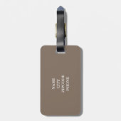 CHIC LUGGAGE/BAG LABEL_ZIPCODE_502 SOFT BROWN BAGAGELABEL (Achterkant verticaal)