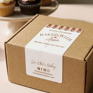 Chic Luifel Gebakken Met Liefde Gebakzak Bakkerij Etiket