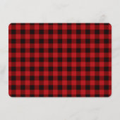 Chic Lumberjack Little Hunter Diaper Raffle Ticket Informatiekaartje (Achterkant)