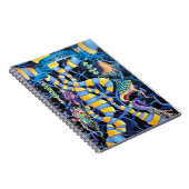 Chic Luminescence hedendaagse geometrische Abstrac Notitieboek (Rechterzijde)