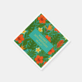 Chic Lush Tropische Bloemen Luau Verjaardagsfeest Servet (Hoek)