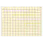 Chic Luxe Geel Faux Goud Wit Geruit Patroon Tafelkleed (Voorkant (Horizontaal))