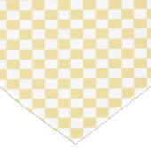 Chic Luxe Geel Faux Goud Wit Geruit Patroon Tafelkleed (Gekanteld)