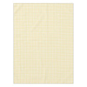 Chic Luxe Geel Faux Goud Wit Geruit Patroon Tafelkleed (Voorkant)