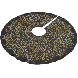 CHIC LUXE ZWART & GOUD KERST DAMAST CLASSY B KERSTBOOM ROK