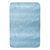 Chic Luxury Baby Blue Silver Glitter Patroon Badmat (Voorkant Verticaal)