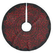 CHIC LUXURY BLACK EN RED CHRISTMAS DAMASK GOTHIC KERSTBOOM ROK (Voorkant)