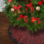 CHIC LUXURY BLACK EN RED CHRISTMAS DAMASK GOTHIC KERSTBOOM ROK