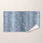 Chic Luxury Dusty Blue Silver Glitter Bad Handdoek (Handdoek)