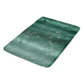 Chic Luxury Emerald Green Silver Glitter Badmat (Gekanteld)