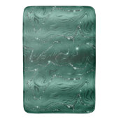Chic Luxury Emerald Green Silver Glitter Badmat (Voorkant Verticaal)