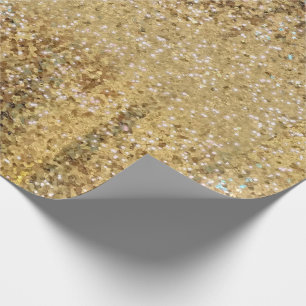 Chic Luxury Gold glitter-sequenties Cadeaupapier