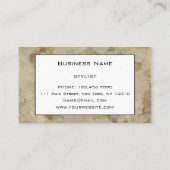 Chic Luxury Gold Marble Pattern Achtergrond Visitekaartje (Achterkant)