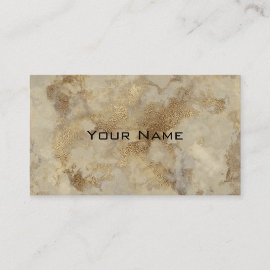 Chic Luxury Gold Marble Pattern Achtergrond Visitekaartje (Voorkant)