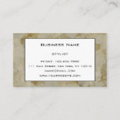 Chic Luxury  Gold Marble Pattern Achtergrond Visitekaartje (Achterkant)