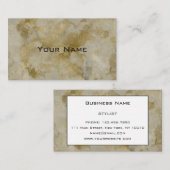 Chic Luxury  Gold Marble Pattern Achtergrond Visitekaartje (Voorkant / Achterkant)