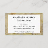 Chic Luxury  Gold Marble Pattern Achtergrond Visitekaartje (Achterkant)