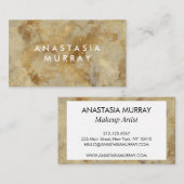 Chic Luxury  Gold Marble Pattern Achtergrond Visitekaartje (Voorkant / Achterkant)