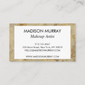 Chic Luxury  Gold Marble Pattern Monogram Visitekaartje (Achterkant)