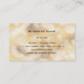 Chic Luxury Grey & Gold Marble Pattern Achtergrond Visitekaartje (Achterkant)