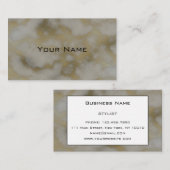 Chic Luxury Grey & Gold Marble Pattern Achtergrond Visitekaartje (Voorkant / Achterkant)