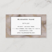 Chic Luxury Grey & Gold Marble Pattern Achtergrond Visitekaartje (Achterkant)