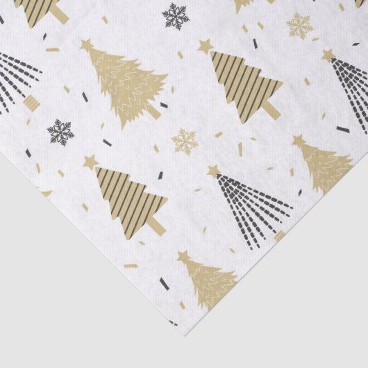 Chic Luxury Modern Gold kerstbomen Tissuepapier (Detail)