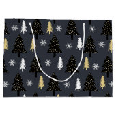 Chic Luxury Modern kerstboompatroon Groot Cadeauzakje (Achterkant)