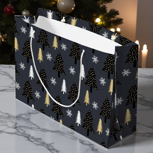 Chic Luxury Modern kerstboompatroon Groot Cadeauzakje