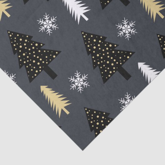 Chic Luxury Modern kerstboompatroon Tissuepapier (Detail)