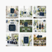 Chic Luxury Navy Gold 80th Birthday Wijn Etiket