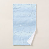 Chic Luxury Pastel Blue Silver Glitter Bath Towel Bad Handdoek (Handdoek)