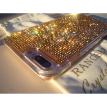Chic Luxury Roos Gold Crystal iPhone 7/8 Plus Hoes
