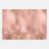 Chic Luxury Roos Gold Glitter Elegant Roze Inpakpapier Vel (Voorkant 3)